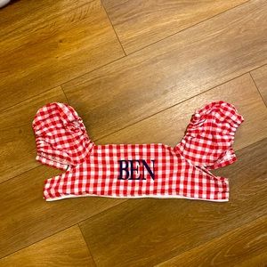 NWOT monogrammed BEN puddle jumper cover